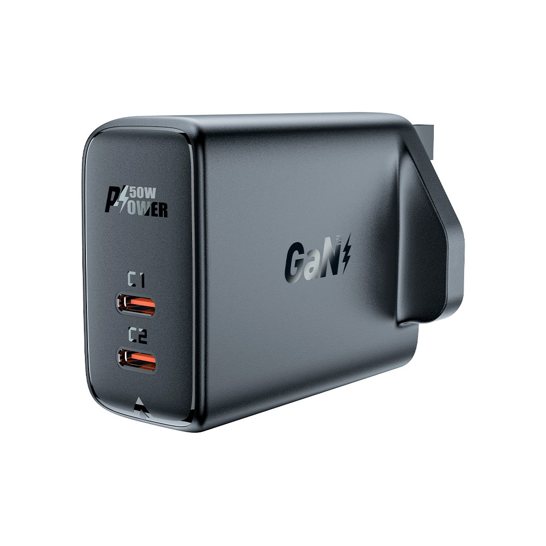 AceFast A32 PD50W GaN (USB-C+USB-C) dual port charger (UK)
