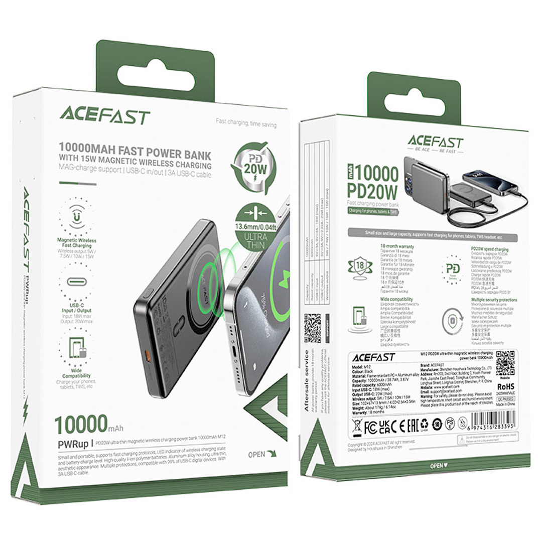 M12-10000 PD20W Ultra-thin Magnetic Wireless Charging Power Bank - Image 6