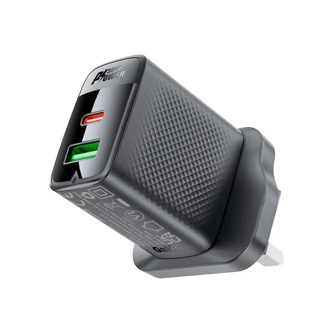 AceFast A99 PD30W GaN (USB-C+USB-A) Charger (UK) - Image 3