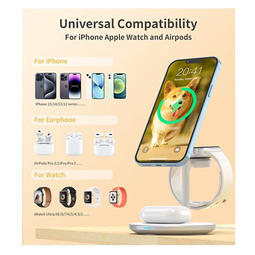 Choetech T585 3in1 15W Wireless Charger - Image 11