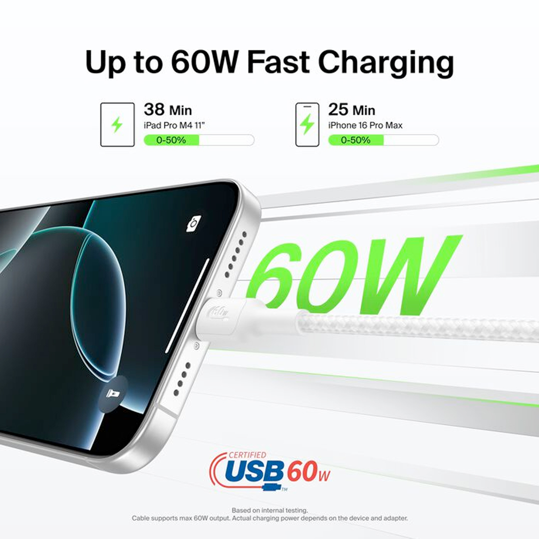 BELKIN BoostCharge Pro Braided USB-C to USB-C Cable 2M - Image 5