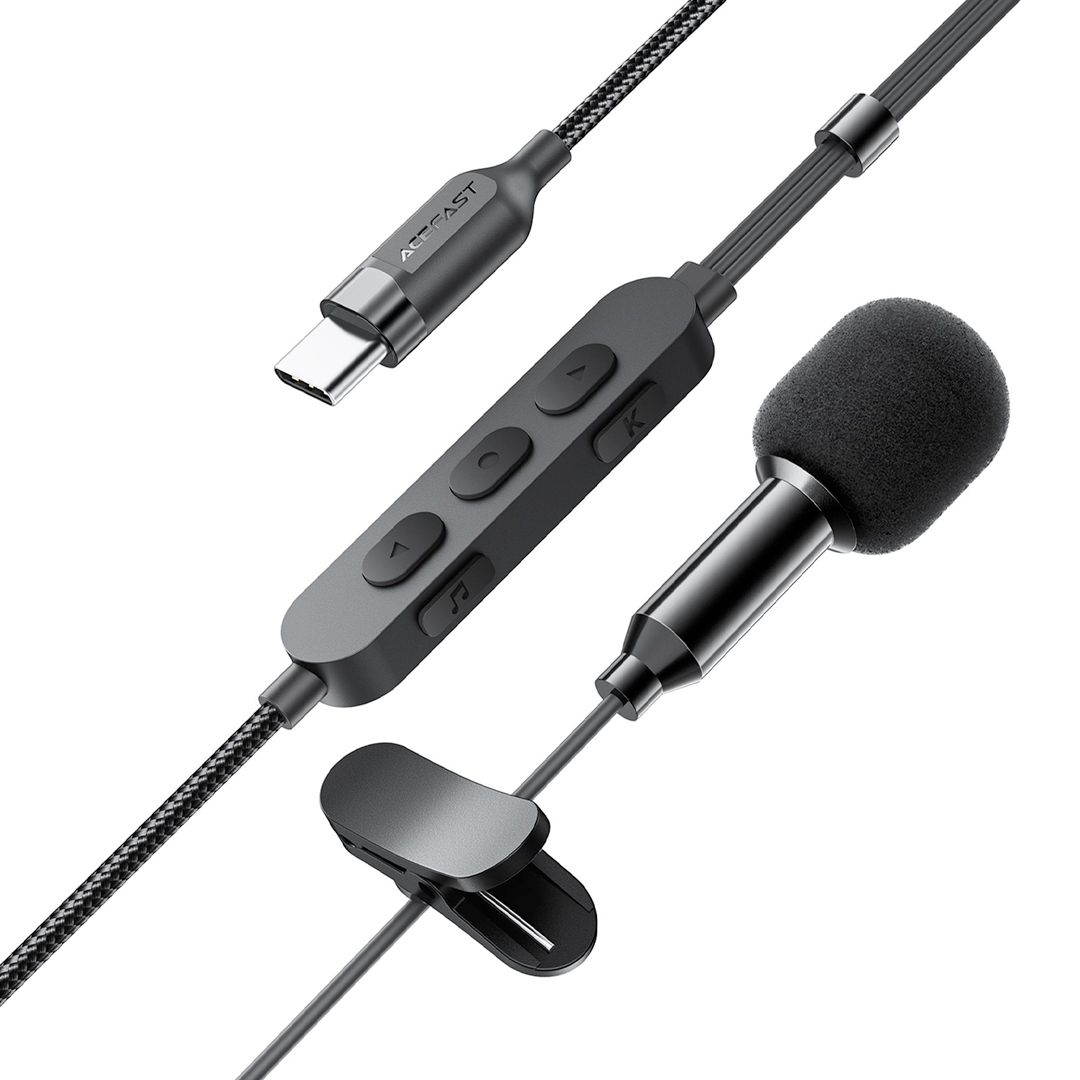 ACEFAST L12 USB-C Semi In-Ear Karaoke Wired Earphones Built-In Microphone - Image 4