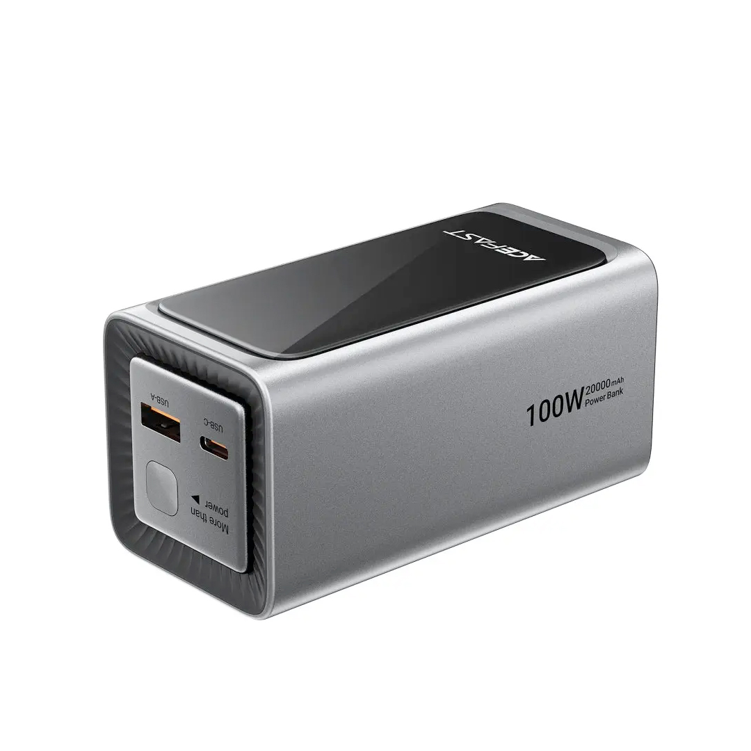 ACEFAST M33 20000mAh Power Bank 100W Fast Charging with Built-In USB-C Cable - Image 5