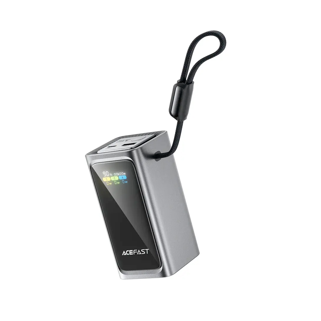 ACEFAST M33 20000mAh Power Bank 100W Fast Charging with Built-In USB-C Cable - Image 4