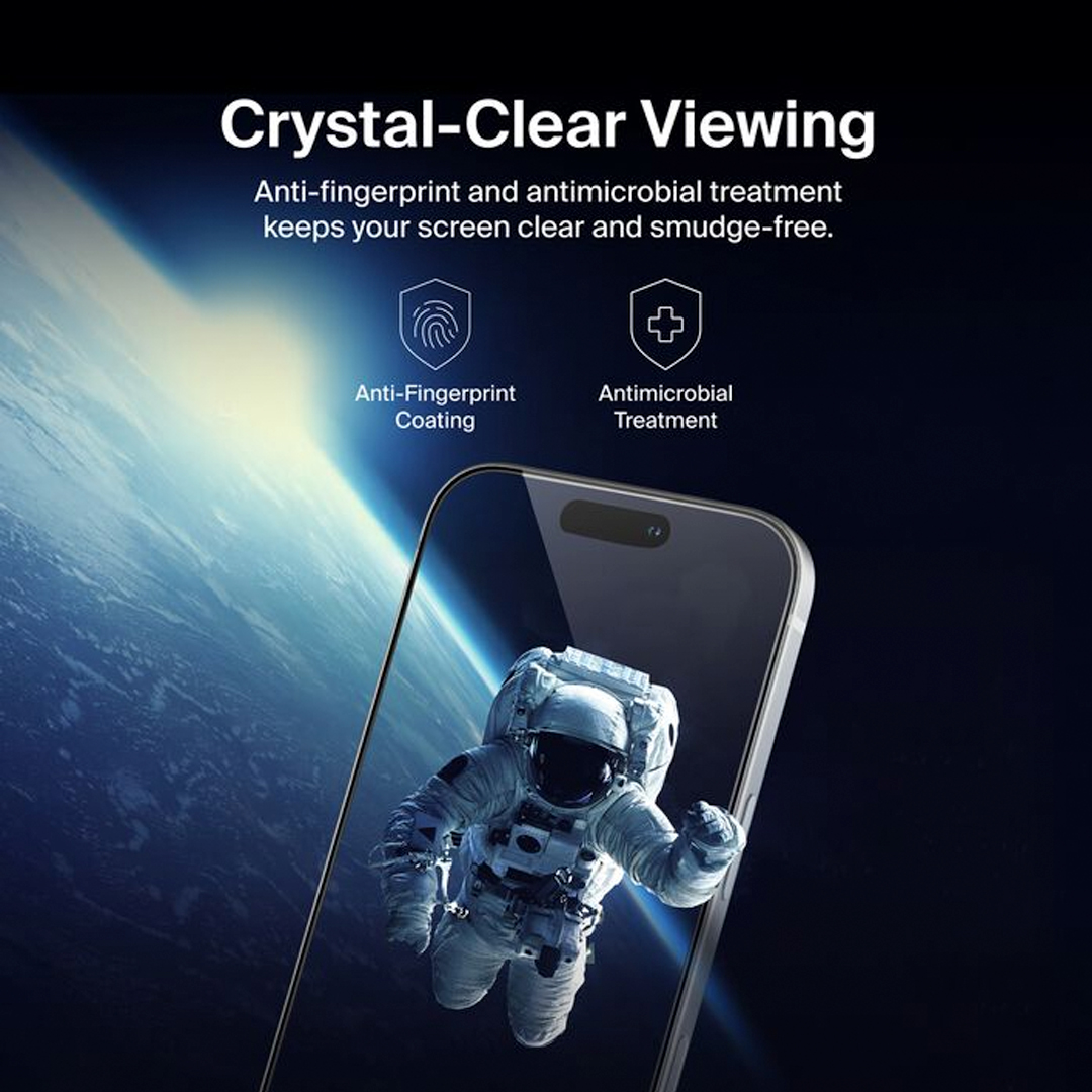 BELKIN InvisiGlass Privacy Filter Screen Protector for iPhone 17 / iPhone 16 Pro, Gen 2 - Image 2